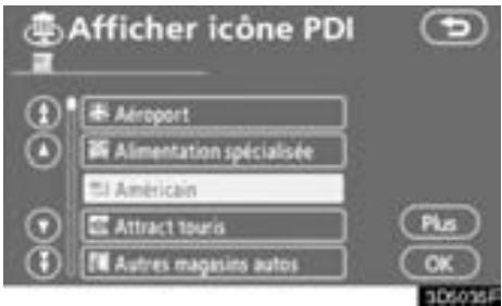TOYOTA Tundra (2007-2009) Navigation et multimédia - Sélectionnez les catégories PDI souhaitées. - 1
