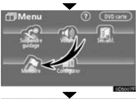 TOYOTA Tundra (2007-2009) Navigation et multimédia - — Enregistrement de point mémoire préréglée (accès rapide) - 2