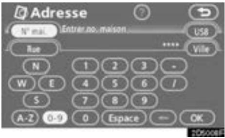 TOYOTA Tundra (2007-2009) Navigation et multimédia - - Recherche de la destination par "Adresse" - 1