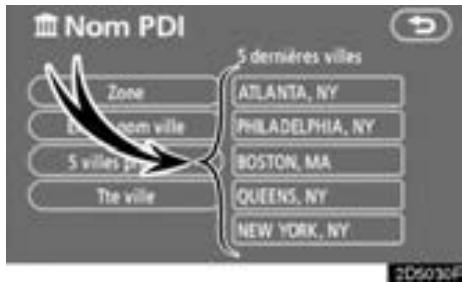 TOYOTA Tundra (2007-2009) Navigation et multimédia - SELECTION A PARTIR DES 5 DERNIERES VILLES - 1
