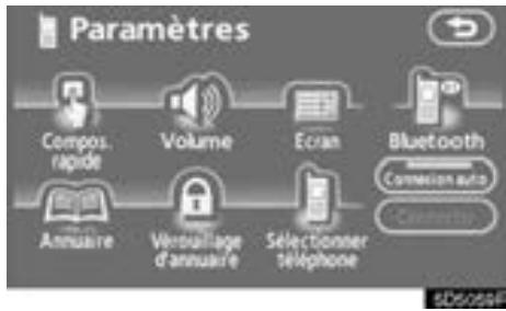 TOYOTA Tundra (2007-2009) Navigation et multimédia - — Modifier les paramètres du téléphone Bluetooth® - 2