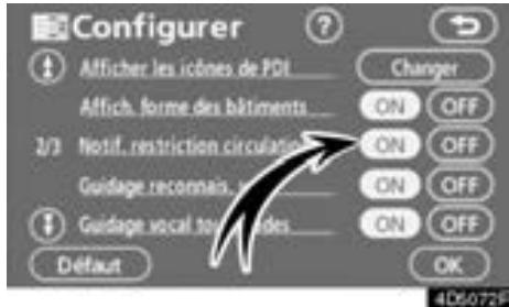 TOYOTA Tundra (2007-2009) Navigation et multimédia - - Notification de restriction de circulation - 1