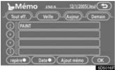 TOYOTA Tundra (2007-2009) Navigation et multimédia - — Editor un mémo - 1