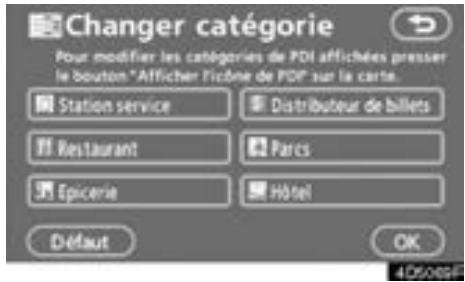 TOYOTA Tundra (2007-2009) Navigation et multimédia - - Changement de catégorie de PDI (Afficher icones PDI) - 2