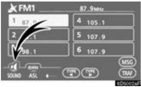 TOYOTA Tundra (2007-2009) Navigation et multimédia - Appuyez sur la touche "AUDIO". - 1