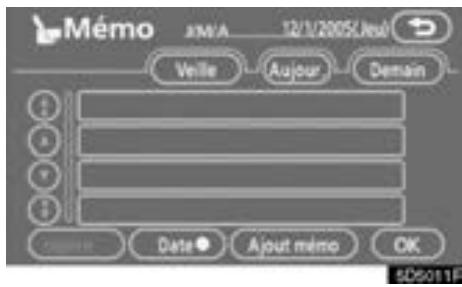 TOYOTA Tundra (2007-2009) Navigation et multimédia - Calendrier avec mémo — - 6