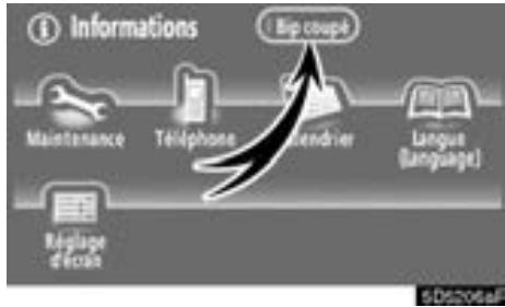 TOYOTA Tundra (2007-2009) Navigation et multimédia - Appuyez sur la touche "INFO". - 1