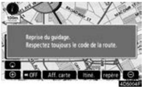 TOYOTA Tundra (2007-2009) Navigation et multimédia - Effleurez "Rependre guidage". - 1