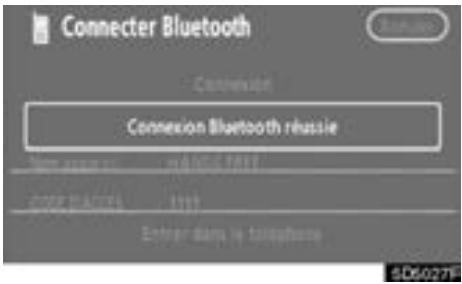 TOYOTA Tundra (2007-2009) Navigation et multimédia - — Déclarer un téléphone Bluetooth® - 7