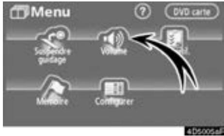 TOYOTA Tundra (2007-2009) Navigation et multimédia - Appuyez sur la touche "MENU". - 1