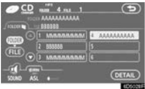 TOYOTA Tundra (2007-2009) Navigation et multimédia - SELECTION D'UN FICHIER SOHAITE - 2
