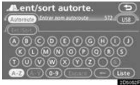 TOYOTA Tundra (2007-2009) Navigation et multimédia - - Recherche de la destination par "Ent./Sort. autoroute" - 1