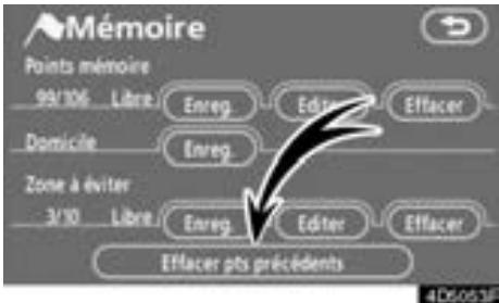 TOYOTA Tundra (2007-2009) Navigation et multimédia - — Suppression des points précédents - 1