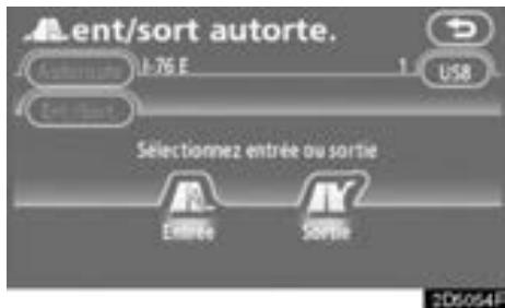 TOYOTA Tundra (2007-2009) Navigation et multimédia - - Recherche de la destination par "Ent./Sort. autoroute" - 3