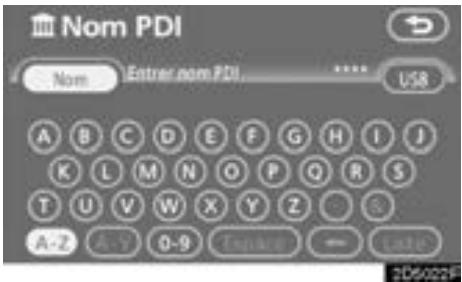 TOYOTA Tundra (2007-2009) Navigation et multimédia - - Recherche de la destination par "Nom de PDI" - 1