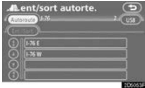 TOYOTA Tundra (2007-2009) Navigation et multimédia - - Recherche de la destination par "Ent./Sort. autoroute" - 2