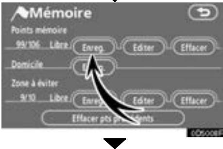 TOYOTA Tundra (2007-2009) Navigation et multimédia - — Enregistrement de point mémoire préréglée (accès rapide) - 3