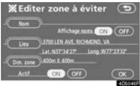 TOYOTA Tundra (2007-2009) Navigation et multimédia - — Editor une zone à éviter - 3