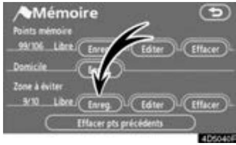 TOYOTA Tundra (2007-2009) Navigation et multimédia - — Enregistrement d'une zone à éviter - 1