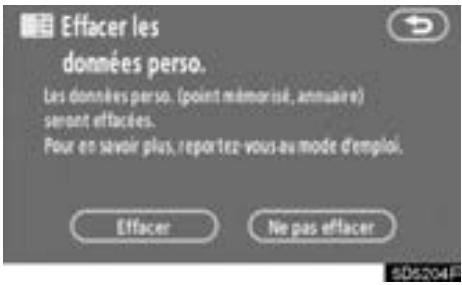 TOYOTA Tundra (2007-2009) Navigation et multimédia - Touche "Effacer données personales" - 1