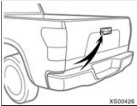 TOYOTA Tundra (2007-2009) Navigation et multimédia - - Caméra du système de contrôle de visibilité arrière - 1