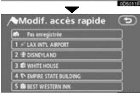 TOYOTA Tundra (2007-2009) Navigation et multimédia - — Enregistrement de point mémoire préréglée (accès rapide) - 7