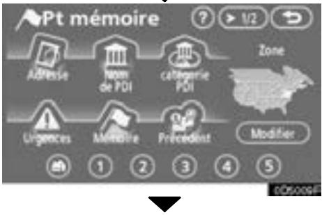 TOYOTA Tundra (2007-2009) Navigation et multimédia - — Enregistrement de point mémoire préréglée (accès rapide) - 4