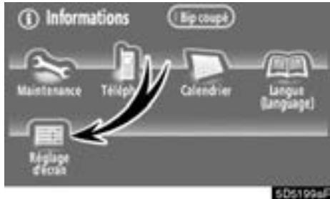 TOYOTA Tundra (2007-2009) Navigation et multimédia - Réglage écran - 2