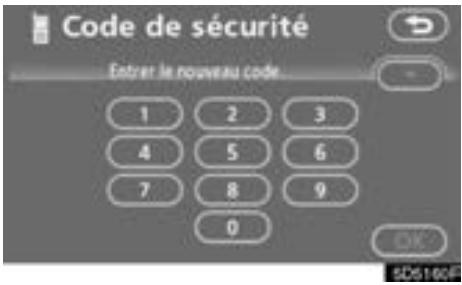TOYOTA Tundra (2007-2009) Navigation et multimédia - Entrez le code de sécurité actuel. - 1
