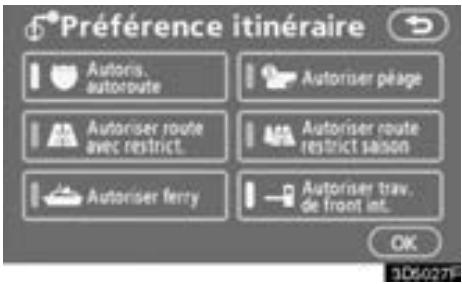 TOYOTA Tundra (2007-2009) Navigation et multimédia - — Prefèrence d'itinéraire - 3