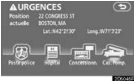 TOYOTA Tundra (2007-2009) Navigation et multimédia - - Recherche de la destination par "Urgences" - 1