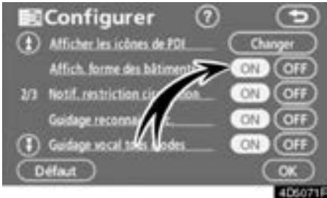 TOYOTA Tundra (2007-2009) Navigation et multimédia - - Affichage de la forme des bâtiments - 1