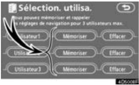 TOYOTA Tundra (2007-2009) Navigation et multimédia - Sélection de l'utilisateur - 3