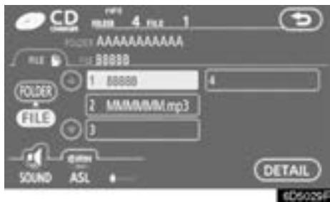 TOYOTA Tundra (2007-2009) Navigation et multimédia - SELECTION D'UN FICHIER SOHAITE - 3