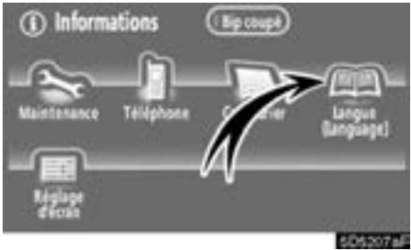 TOYOTA Tundra (2007-2009) Navigation et multimédia - Sélection d'une langueue - 2