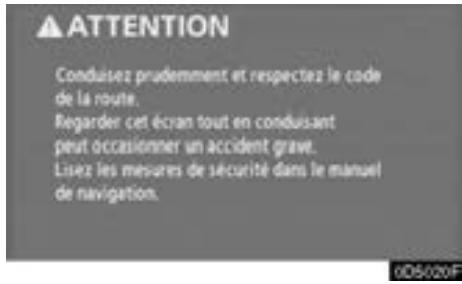 TOYOTA Tundra (2007-2009) Navigation et multimédia - Consigne de sécurité - 1