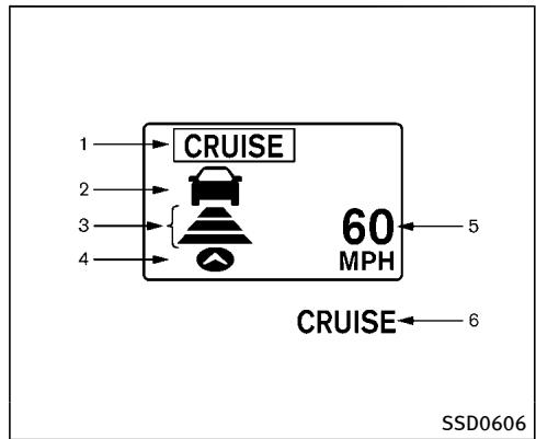 INFINITI QX70 (20178) - Fonctionnement du mode de contrôle de distance d'un vehicule à l'autre - 3