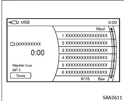 INFINITI QX70 (20178) - Sélection de fichiers (modèles avec système de navigation) - 2