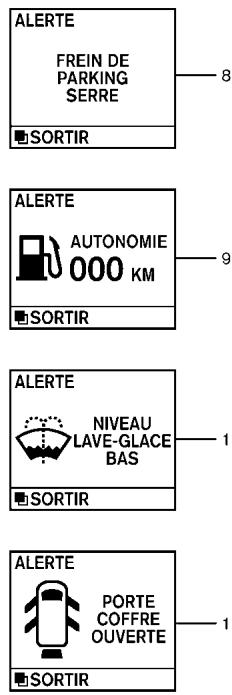 INFINITI QX70 (20178) - AFFICHAGE D'INFORMATIONS SUR LE VÉHICULE - 3