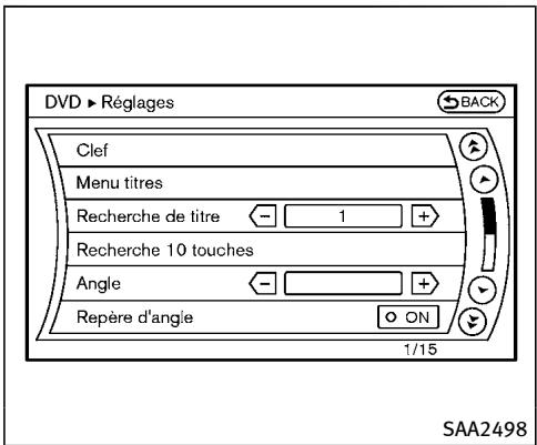 INFINITI QX70 (20178) - Menu principal : - 1
