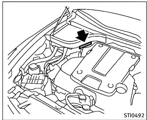 INFINITI QX70 (20178) - PLAQUE PORTANT LE NUMERO D'IDENTIFICATION DU VEHICULE (VIN) - 1