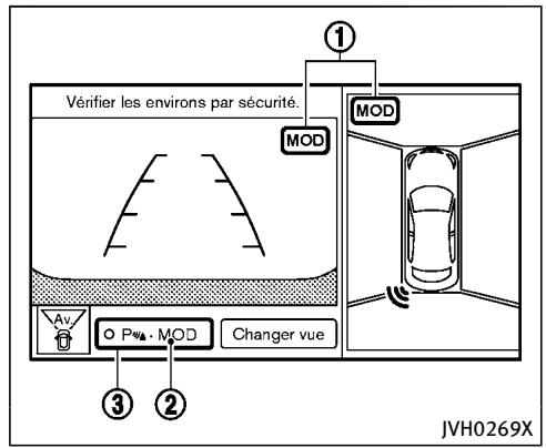 INFINITI QX70 (20178) - Réglage de la fonction MOD - 1