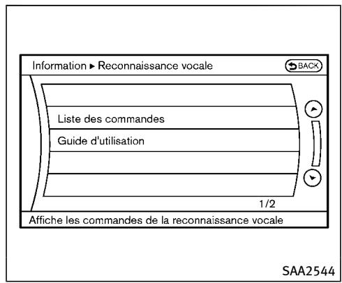 INFINITI QX70 (20178) - Afficher la liste des commandes - 1