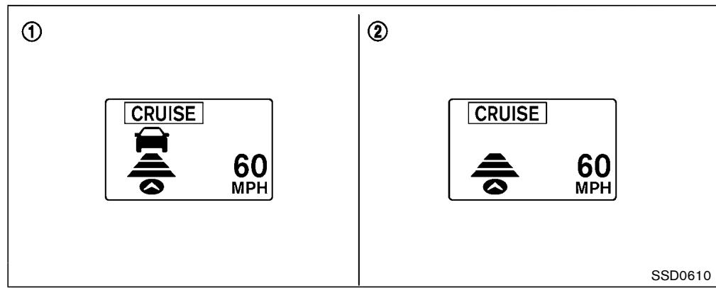 INFINITI QX70 (20178) - Fonctionnement du mode de contrôle de distance d'un vehicule à l'autre - 9