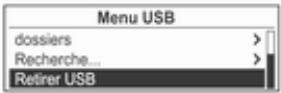 OPEL Mokka Phase 1 (2013-2016) Guide de l'infotainment - Menu USB Retrait USB - 2