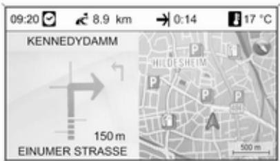 OPEL Mokka Phase 1 (2013-2016) Guide de l'infotainment - Informations concernant l'affichage avec flèche - 4