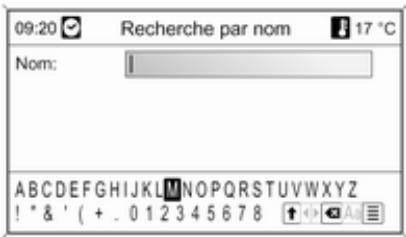 OPEL Mokka Phase 1 (2013-2016) Guide de l'infotainment - Recherche par nom - 1
