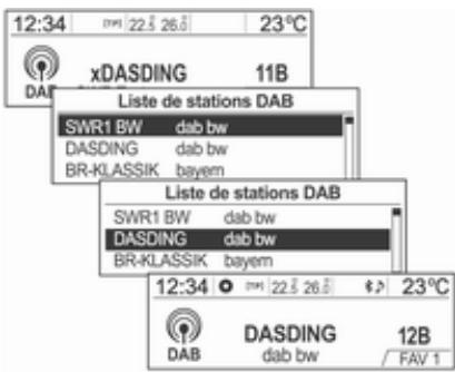 OPEL Mokka Phase 1 (2013-2016) Guide de l'infotainment - Écoute d'une station radio ou DAB - 11