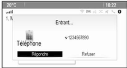 OPEL Mokka Phase 1 (2013-2016) Guide de l'infotainment - Appel arrivant - 1