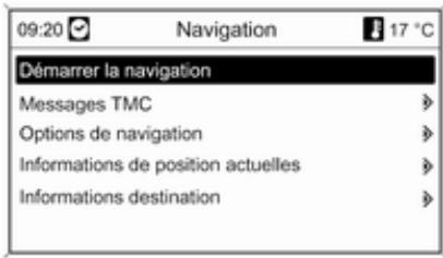 OPEL Mokka Phase 1 (2013-2016) Guide de l'infotainment - Fonctions lorsque le guidage d'itinéraire est actif - 1